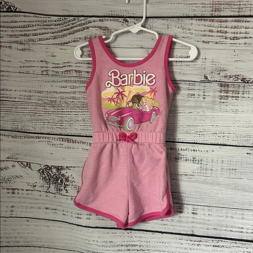 Pink barbie toddler romper size 2t
